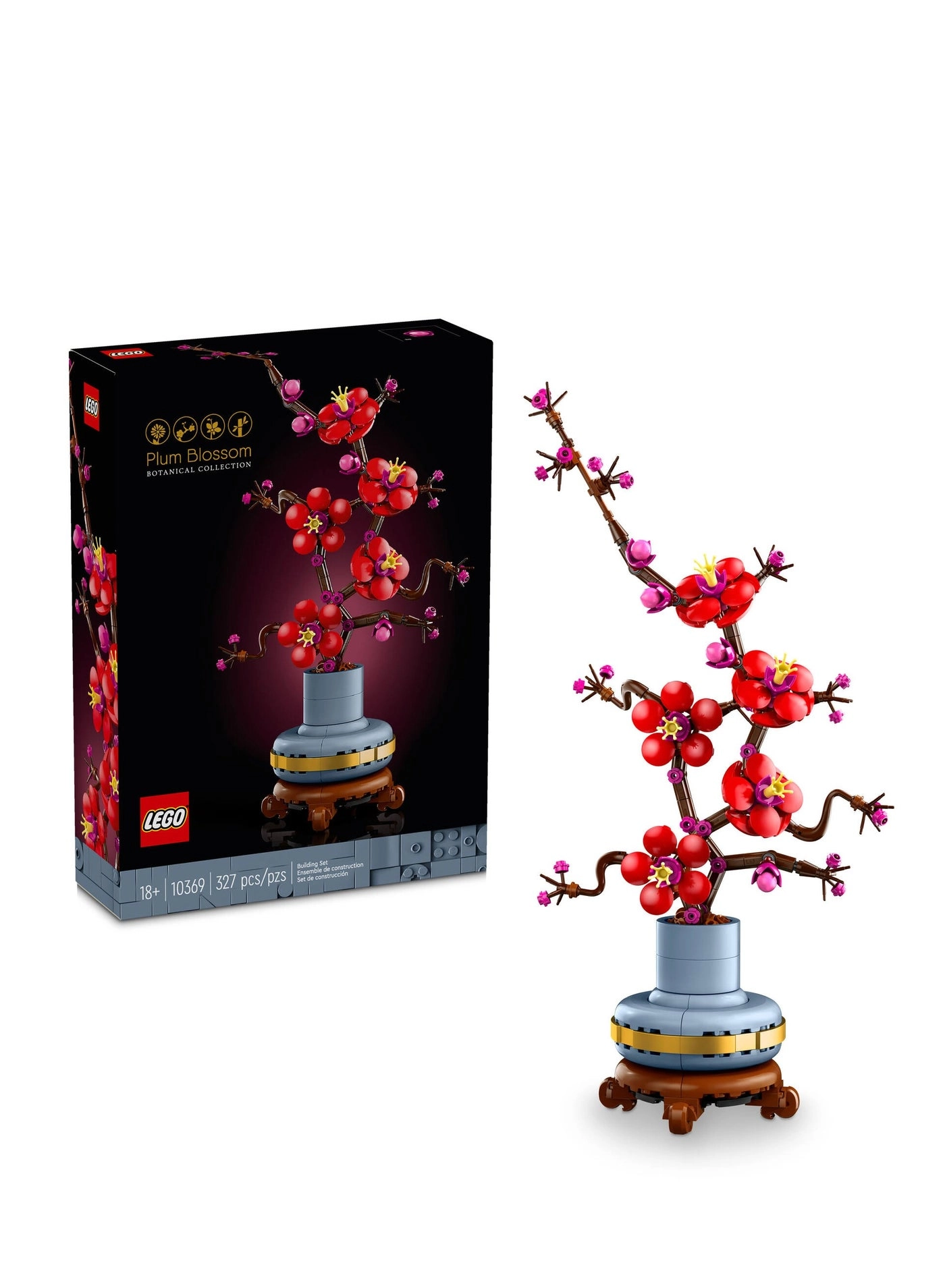 Botanicals Plum Blossom - Artificial Flowers Buildable Flowerpot (10369)