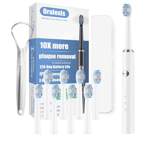 Electric Toothbrush - 8 Brush Heads 120-Day Battery