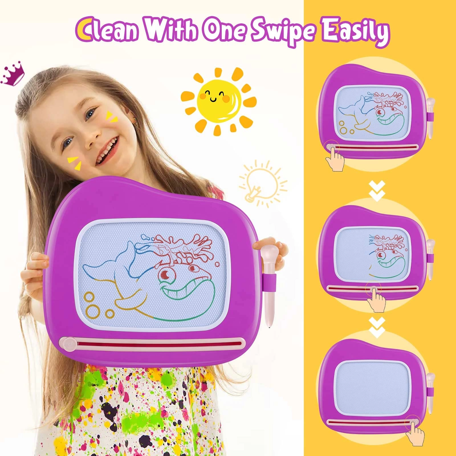 Magnetic Drawing Board - 1 2 3 Year Old Girls