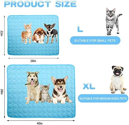 Garne T Dog Cooling Mat - 22*28IN 40*28IN Ice silk, cotton and mesh