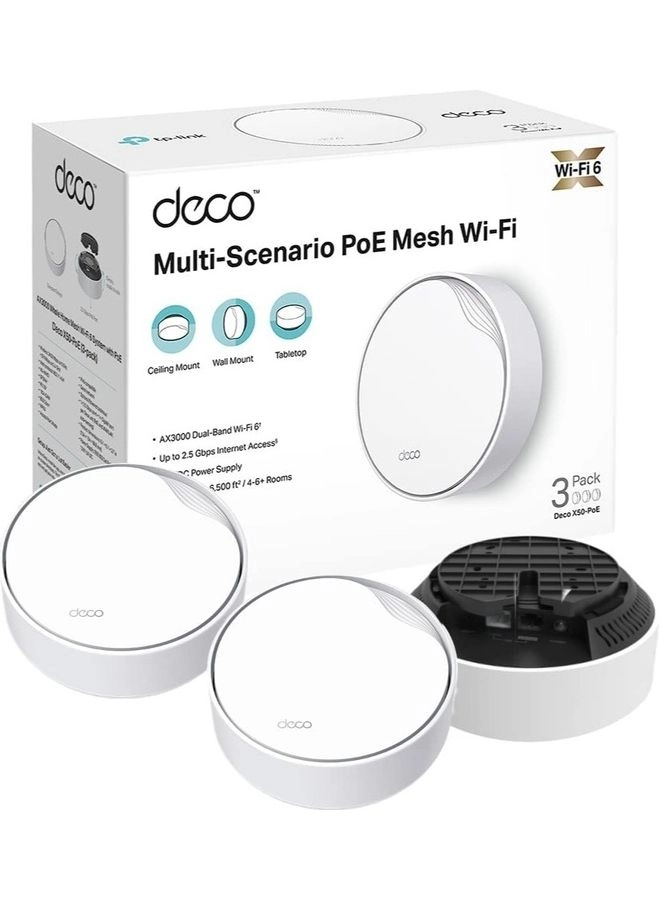 DECO X50-POE - Wi-Fi 6 Pack of 3