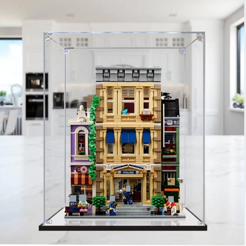Clear Acrylic Display Case for Lego Creator 10278 - Lego Police Station