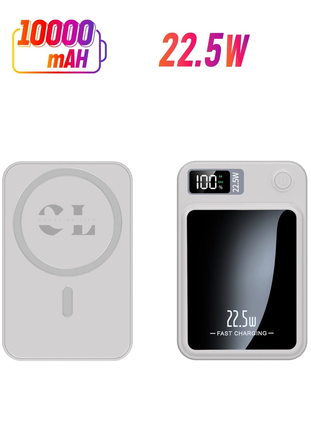 Magnetic Wireless Power Bank - 10000mAh 22.5W