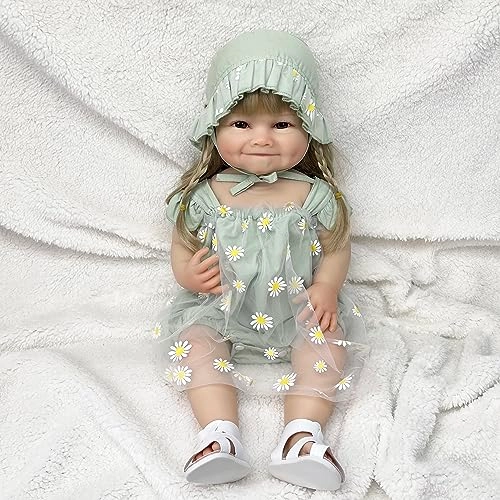 Reborn Baby Doll - 22 Inch Silicone Blonde Ages 3+ Gift Set