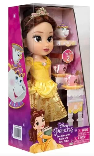Belle Doll - Tiara Outfit + Mrs. Potts Teapot - 2 Tea Cups Ages 3+