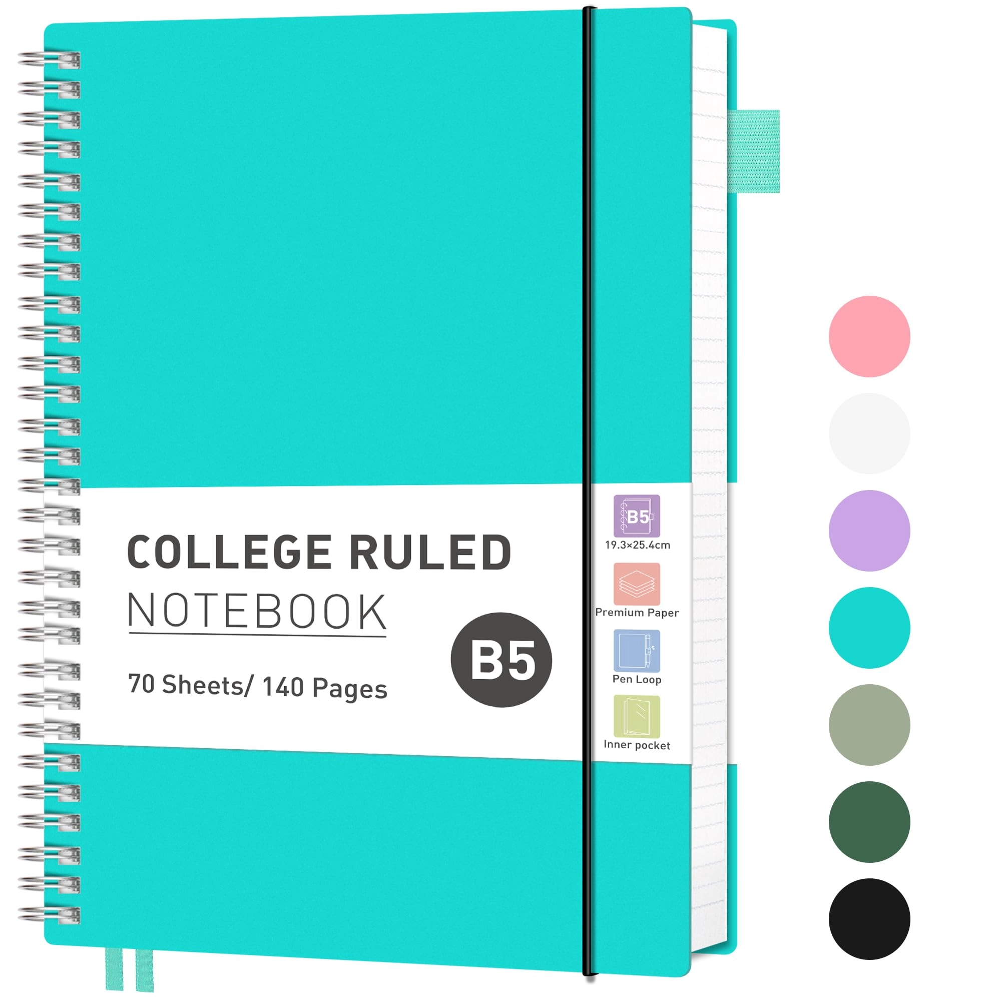 Graph Grid Paper Notebook B5 Spiral - Grid 140 Pages