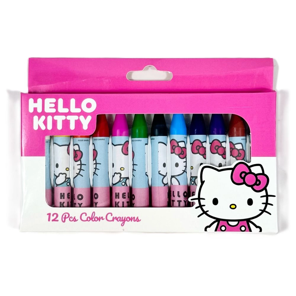 Hello Kitty Look At My Ribbon Crayons - 12 Pcs