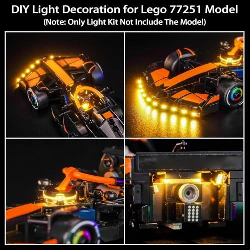 LED Lighting Kit for LEGO 77251 - ABS F1 Team MCL38 Race Car 1 less than 5V