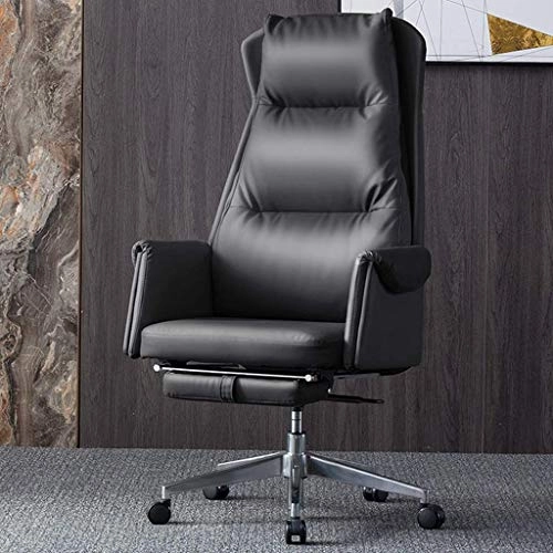 Desk Chair - PU Leather Brown High Back