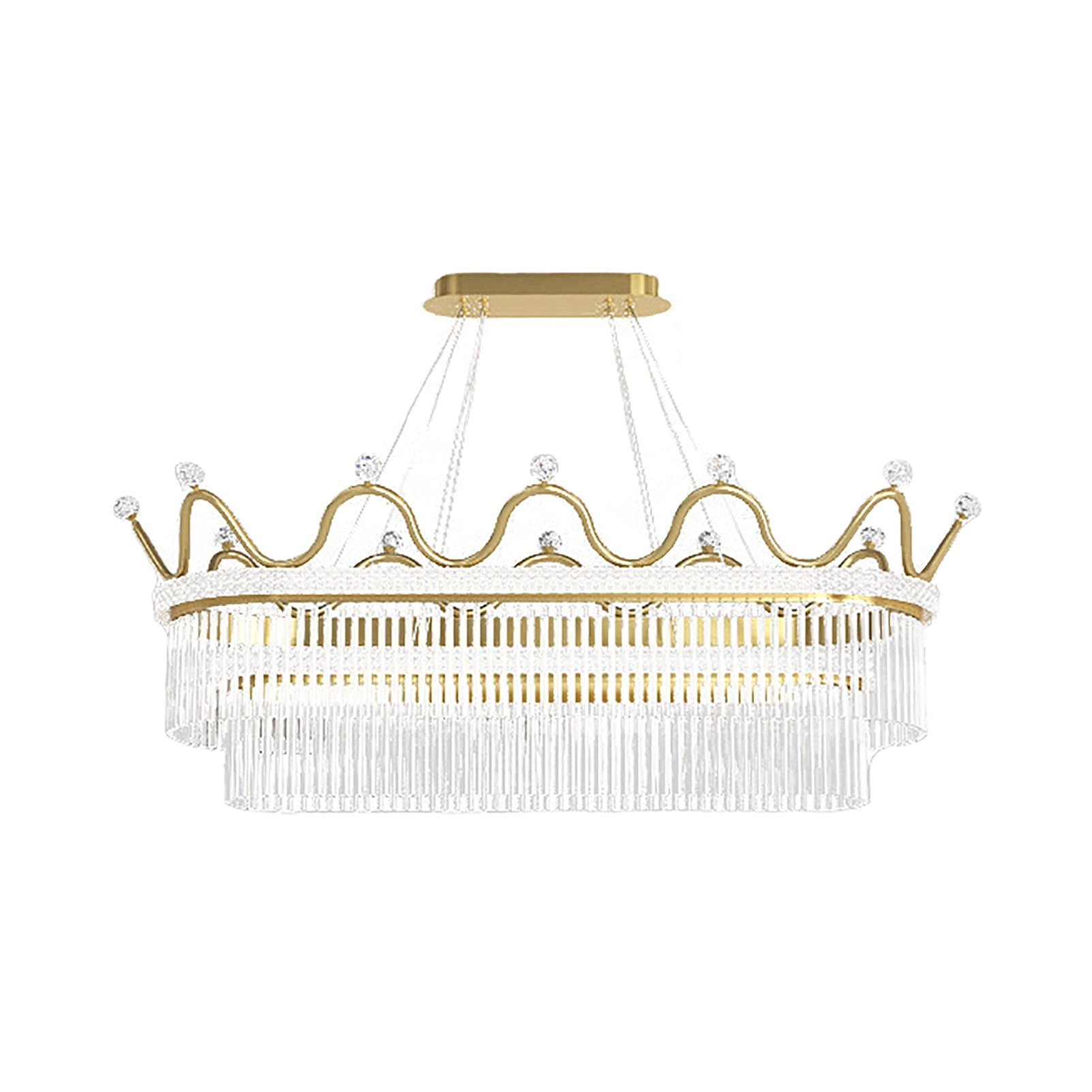 Crystal Chandelier - Golden tricolor light 100*38*30cm
