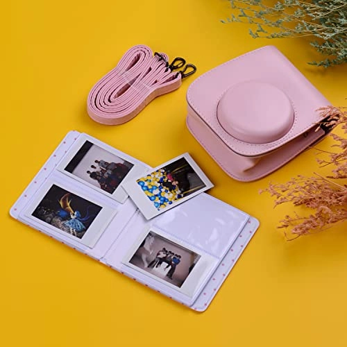 Instant Camera Accessories Kit + Camera Bag + Camera Strap + Photo Album + Photo Clips + Photo Frame + Hanging String + Stickers + Pen + Filt - 12-in-1 leather