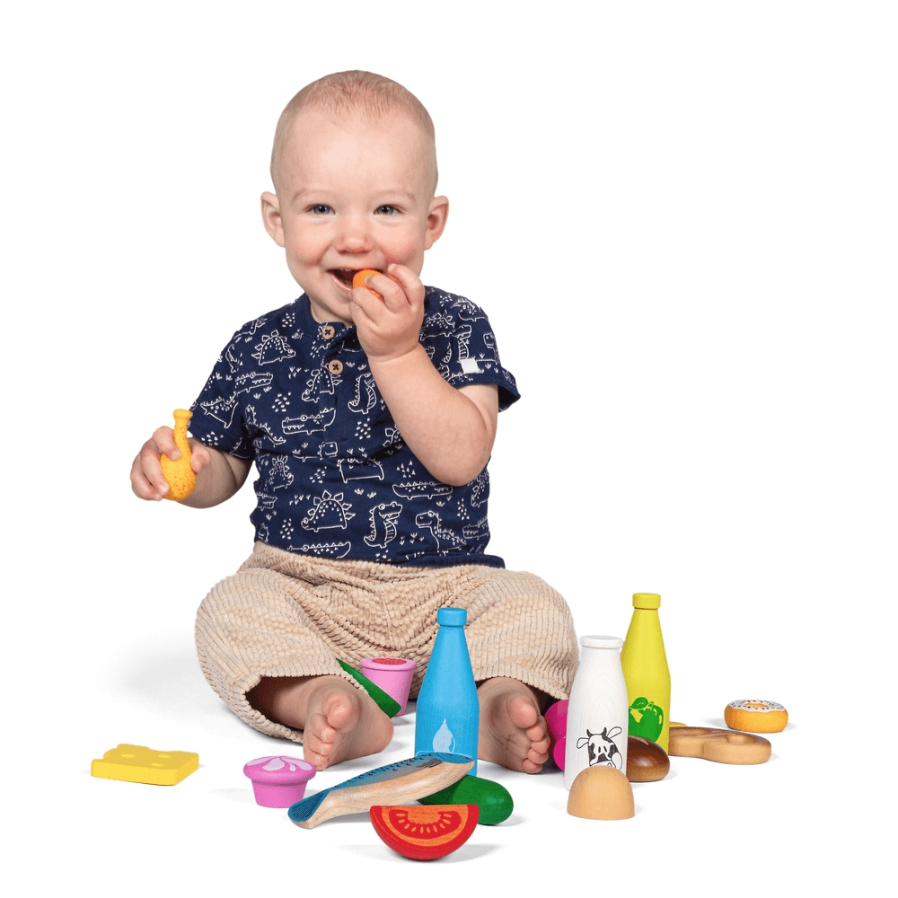 Big Junior Box Wooden Kitchen Pretend Playset - 20 pcs (24401497-28026)