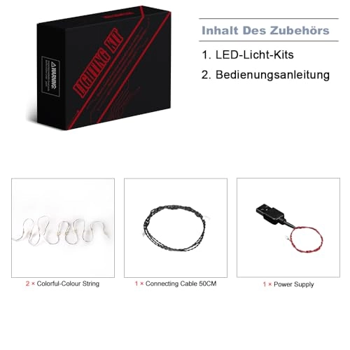 LED Light Set for 40638 Heart Ornament - USB Battery Powered 5V