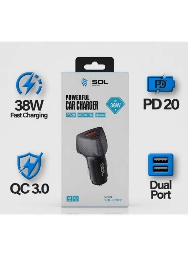 Car Charger - PD 20W QC 3.0 38W