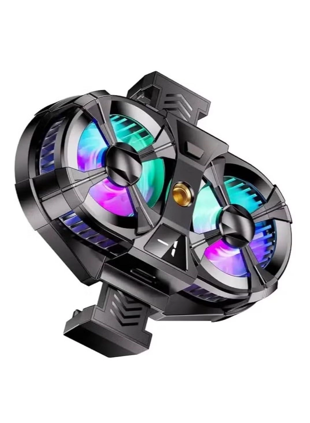 Tiger Dual Cooling Fan Cell Phone Cooler - 3-Speed Fan LED Display Adjustable Holder