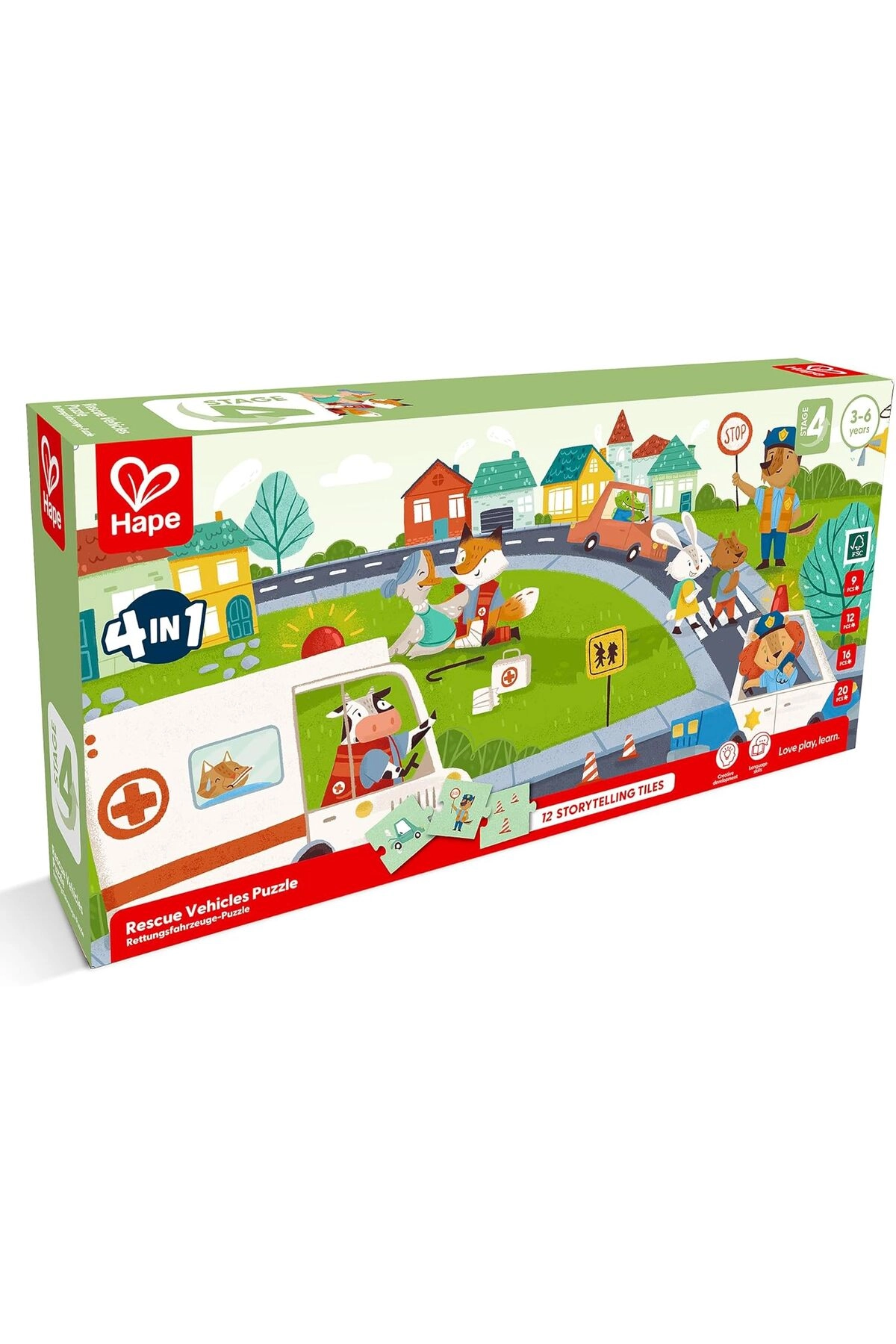 COLOR LAND CHILDRENS TOYS CENTER LLC Rescue Vehicles Puzzle (E1639) - 1 pcs Pack