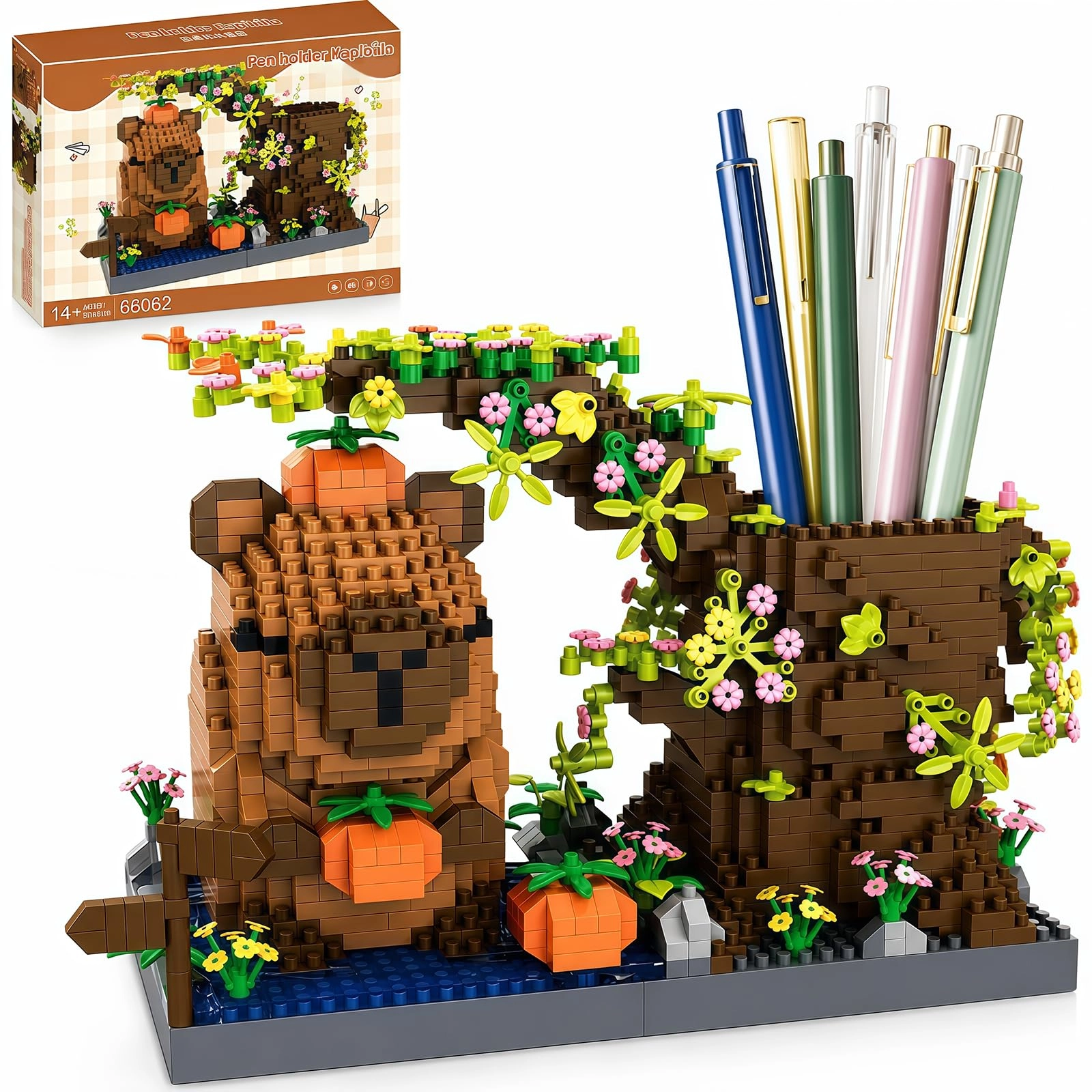 VorIrydian Capybara building blocks pen holder - Capybara 1100pcs