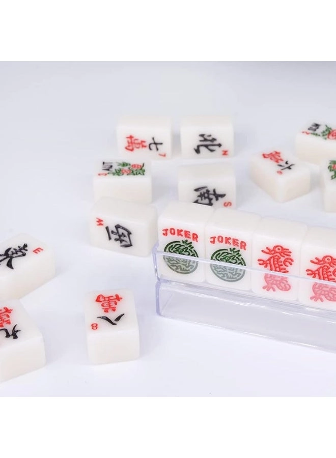 drizzle Travel Mini American Mahjong Set - 166 White Tiles Includes Jokers Panda Bag