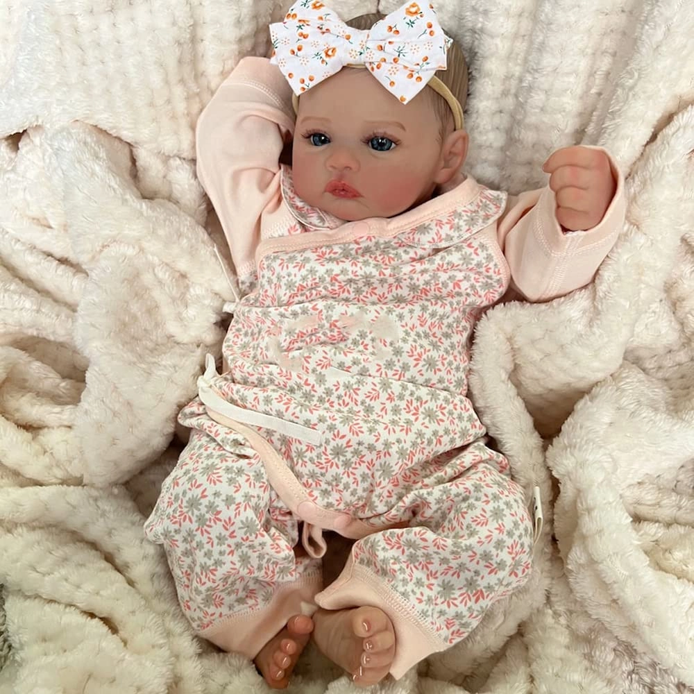 RXDOLL Reborn Baby Doll - 19" Vinyl Blue Eyes Ages 3+