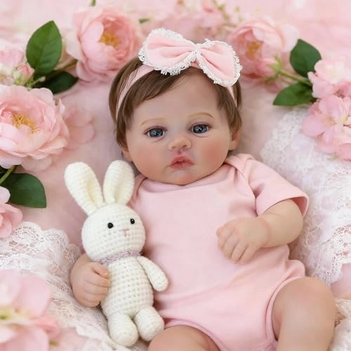 Reborn Baby Doll - 18 Inch Silicone Girl Sleeping Ages 3+
