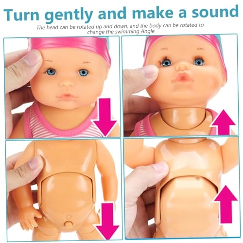 Swimming Baby Doll - 14x9x33cm Battery-Powered
