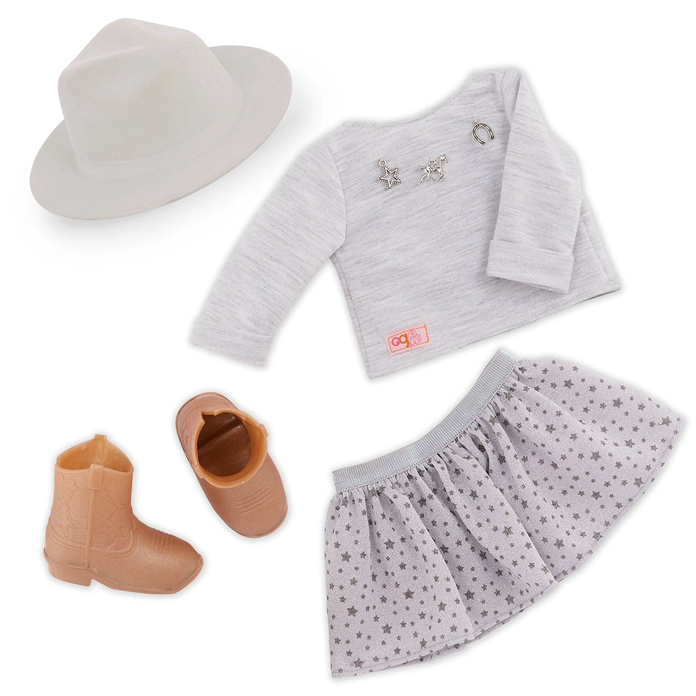 Abigale Doll - 18 Inch Pleated Skirt And Hat Ages 3+