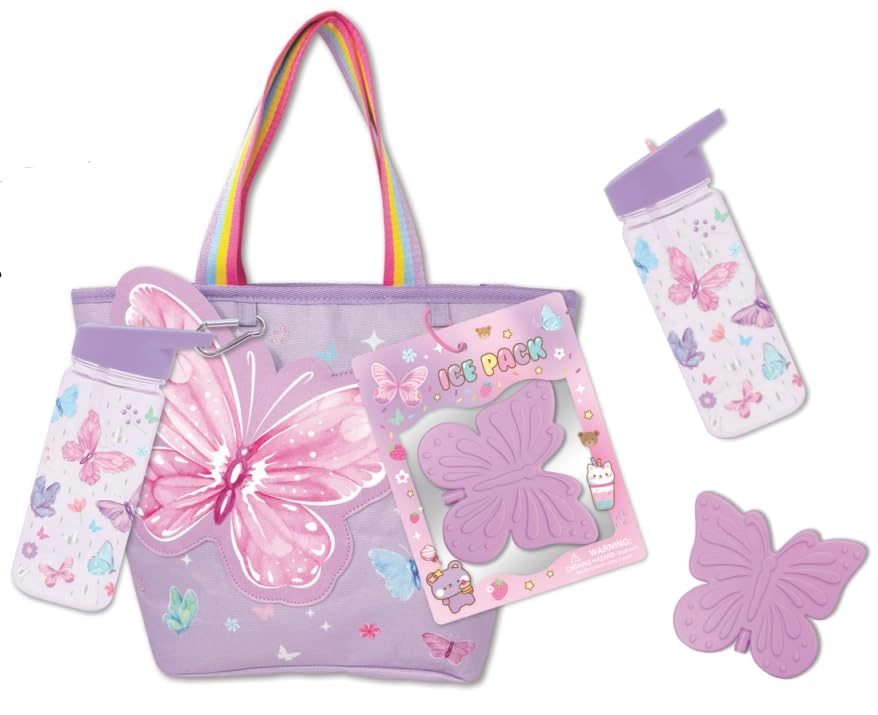 Insulated Lunch Bag + Water Bottle - 500Ml + Blue Ice Pack