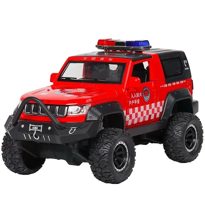 soviexa Police Jeep 1:24 Scale - 1.00 Count