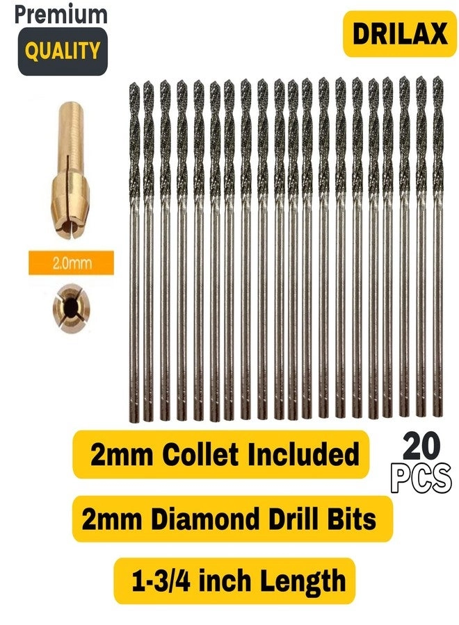 Diamond Drill Bit Set - 20-Pc 2mm