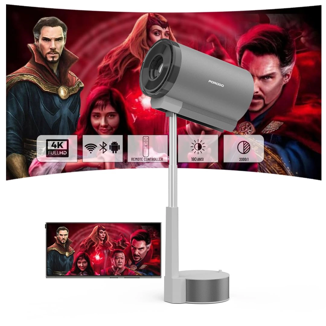 Porodo LUMIO Smart FHD Projector 9049070092 180 ANSI Lumens