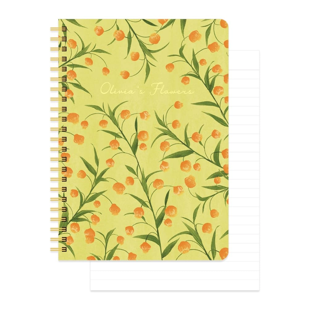 Monolike Olivia's Flowers A5 Hardcover - Lined 128 Page