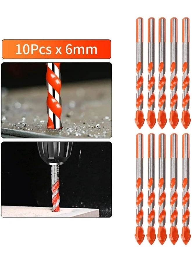 Carbide Drill Bit Set - 10pcs 6mm