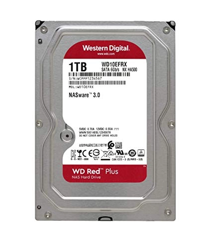 Red Plus 3.5" 5400rpm 64MB SATA 6Gb/s (WD10EFRX) - 1TB