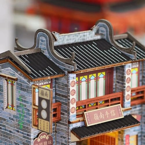 3D Wooden Puzzle Bookshelf Insert - Library of Books 1:24