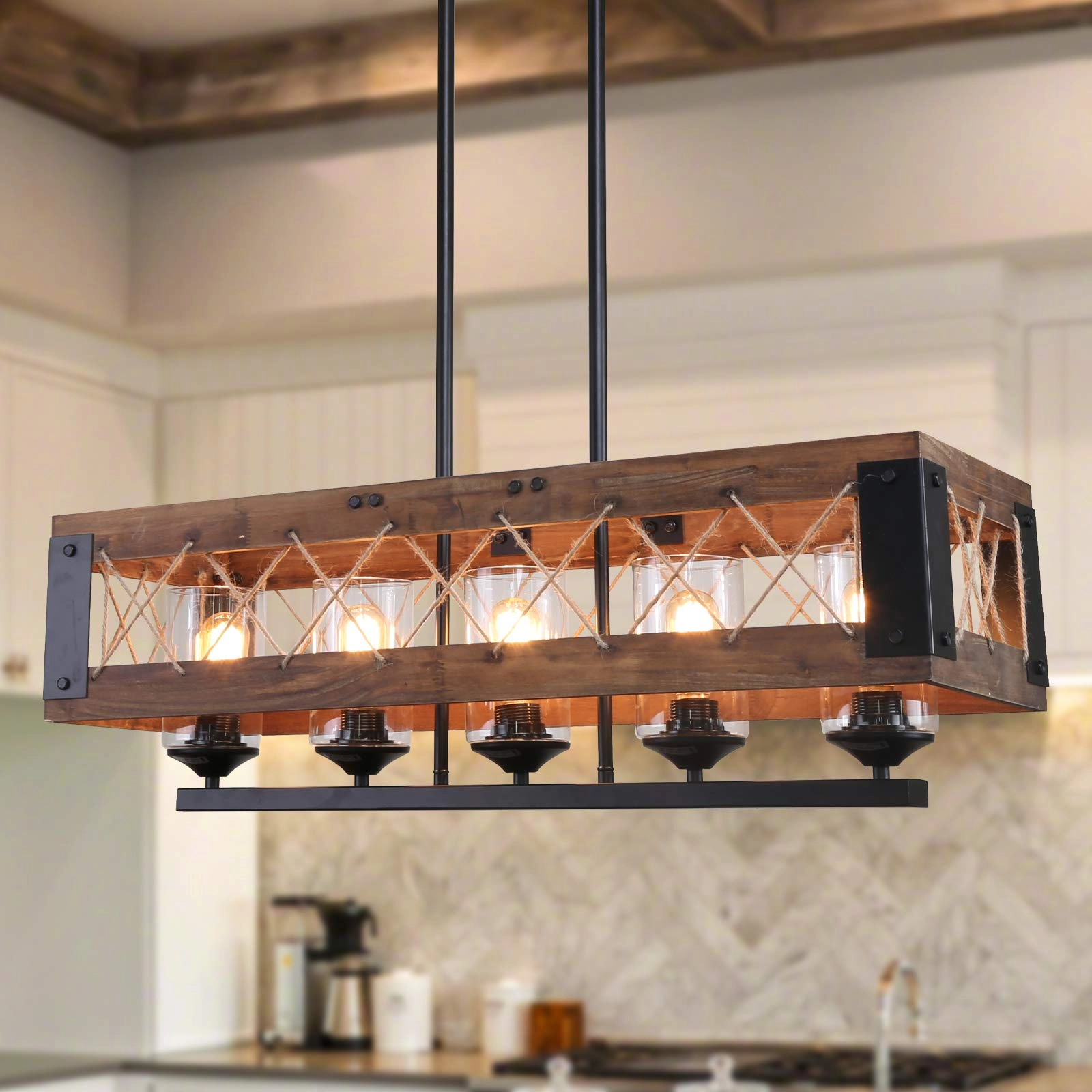 LALUZ Farmhouse Chandelier - 22" 32" 42" 52"