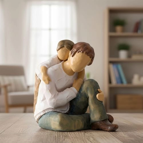 Father Daughter Figurine - Resin