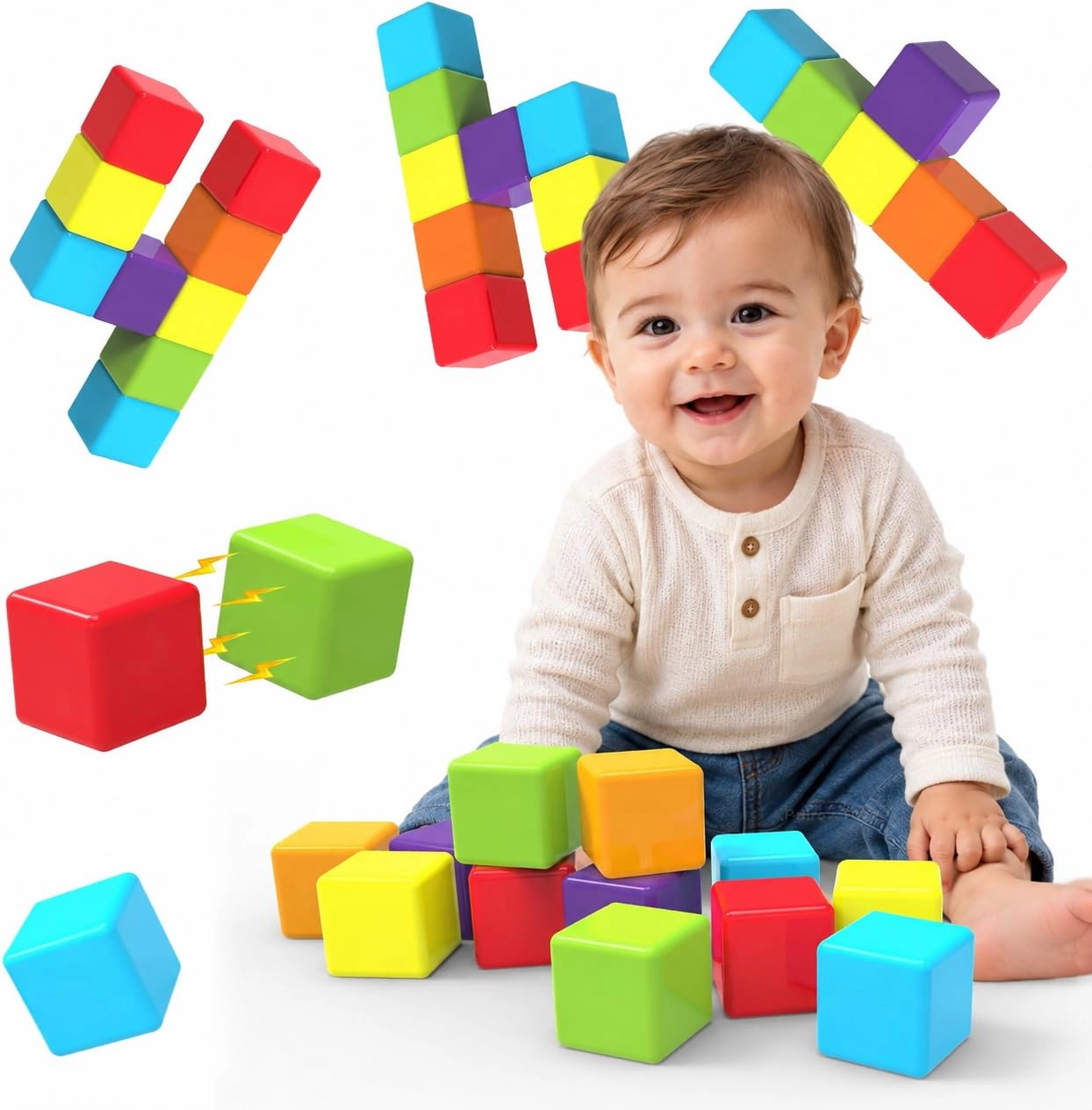 Jinhua Xinli Magnetech Industrial And Trading Co., Ltd Magnetic Building Blocks - Geometric Shapes 12pcs Construction