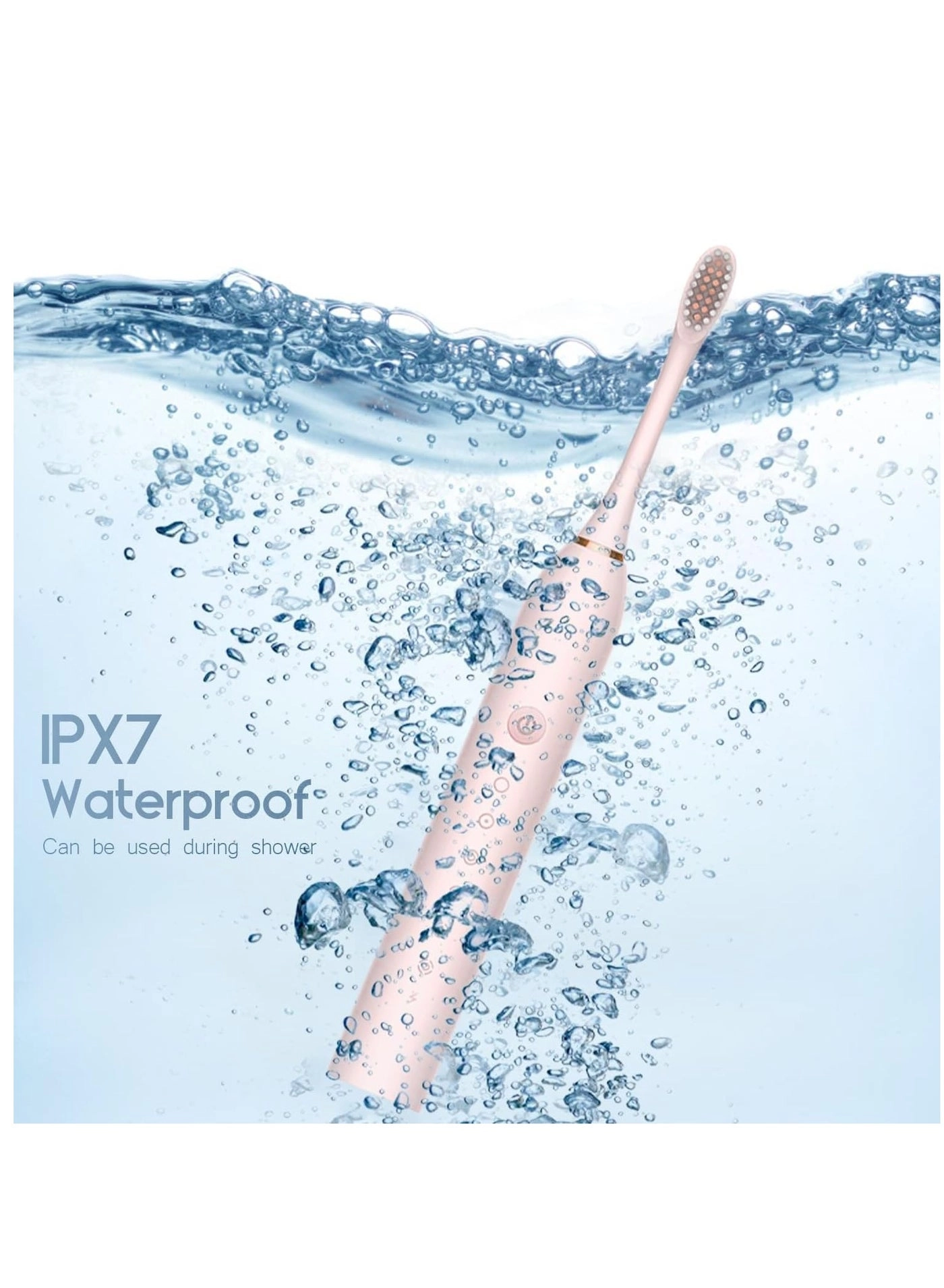 Electric Toothbrush - USB Rechargeable 4 Brush Heads 6 Cleaning Modes