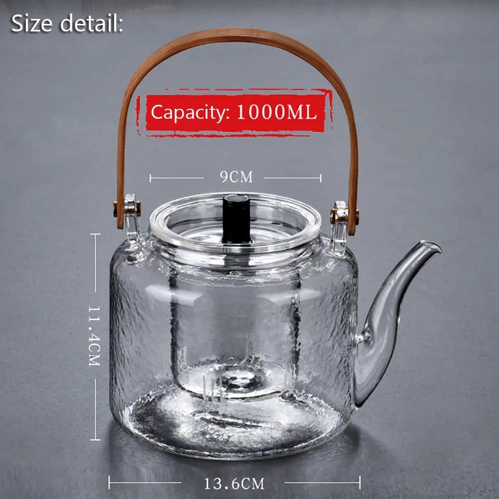 Glass Teapot - Borosilicate Glass 1000ml
