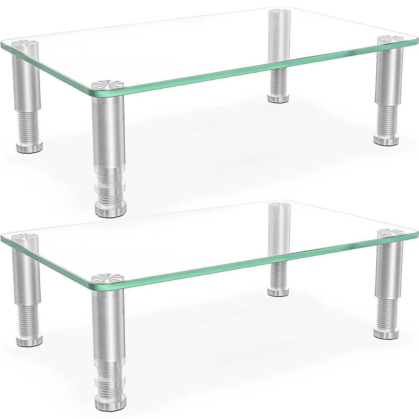 Hemudu Monitor Stand Riser - 2 Pack Tempered Glass
