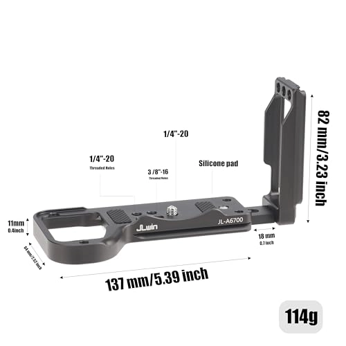 L-Shaped Quick Release Plate - Sony Alpha A6700 Black