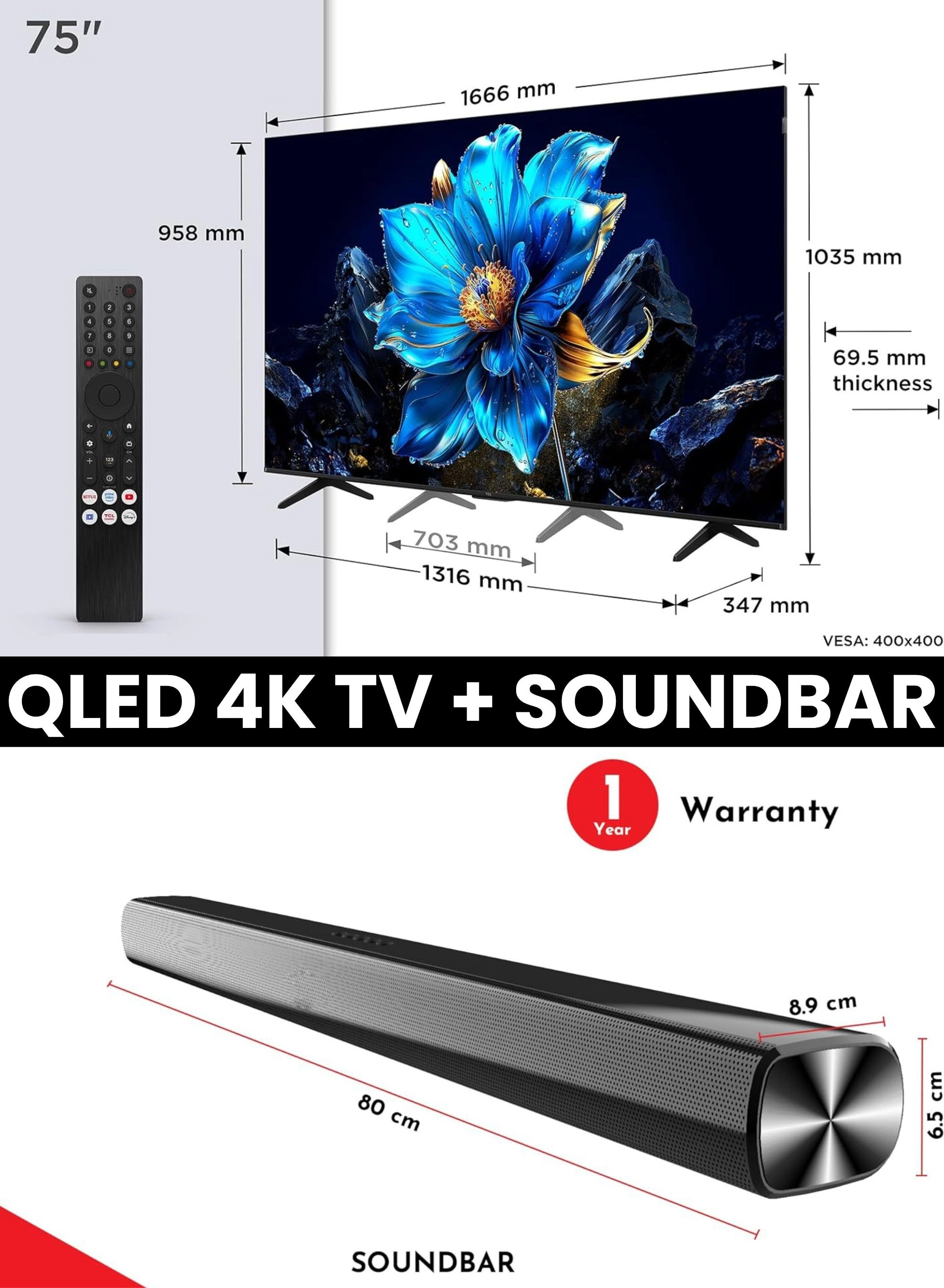 75P7K+SOUNDBAR - 75 in
