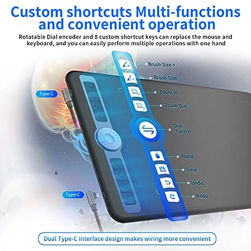 Graphics Drawing Tablet - 10x6 Inch 8192 Levels