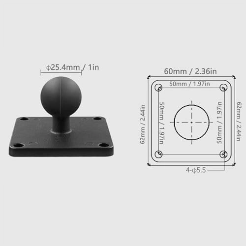 AMPS Adapter Plate - 1 Inch Ball Mount Base