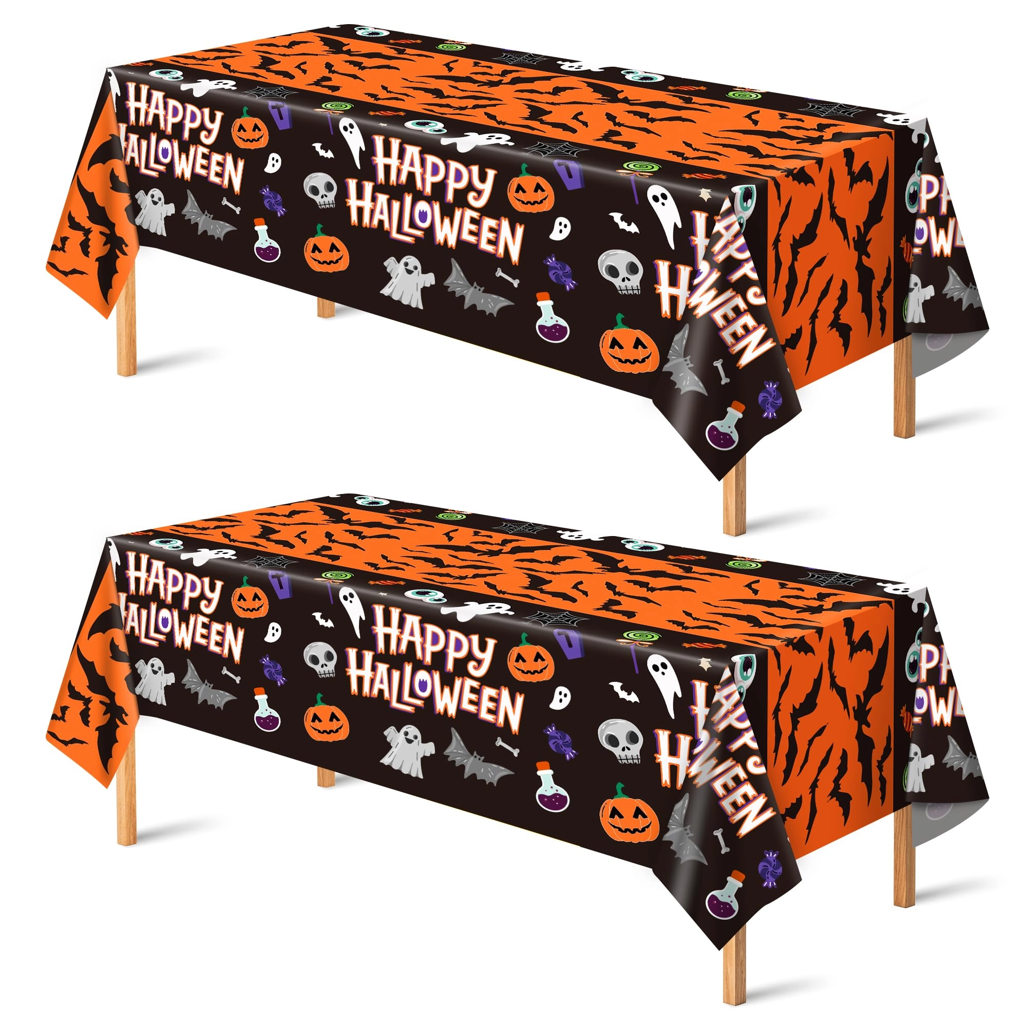 OHOME Plastic Tablecloth - 2.0 Count halloween party decorations