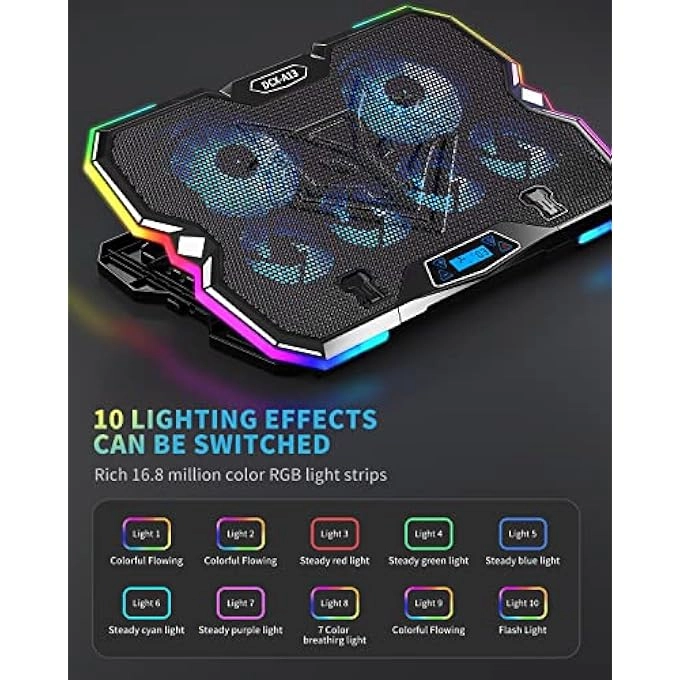 LAPTOP COOLING PAD - 12-17 INCH 6 QUIET FANS