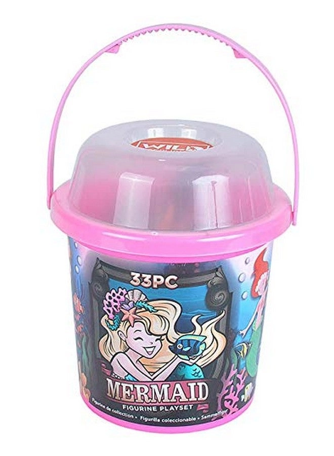 Mermaid Figurines - Toy Bucket 33-Pieces