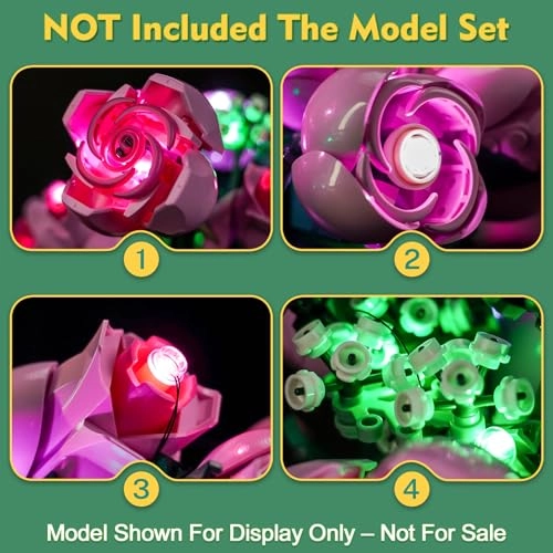 Light kit for LEGO 10374 Bouquet of Pink Roses