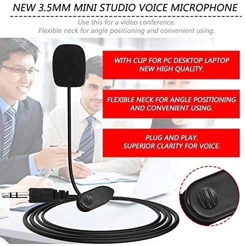 Collar Clip Lapel Mic 3.5mm-Mini-Jack Microphone