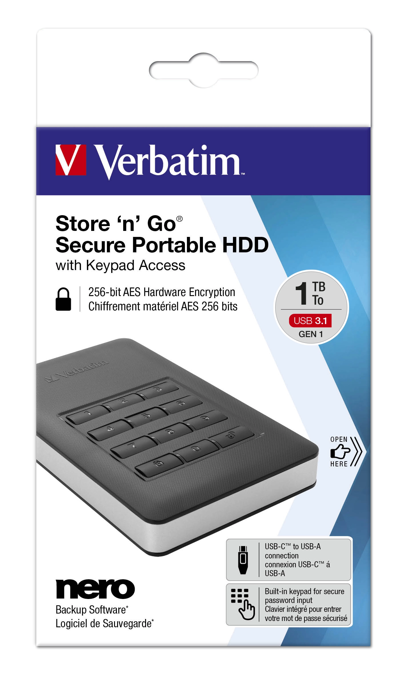Store 'n' Go Secure Portable 2TB HDD